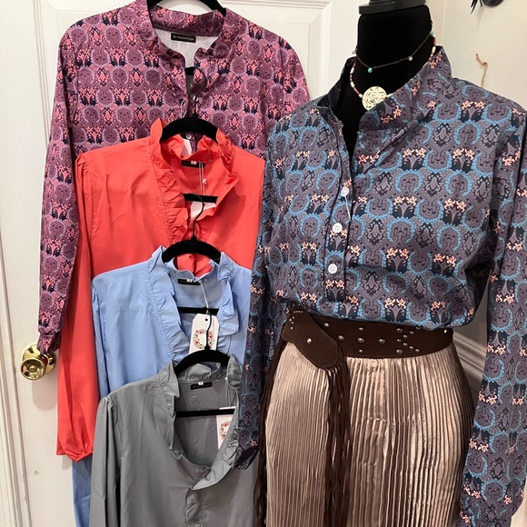 Ruffled or Printed Blouse - Picture 1 of 5